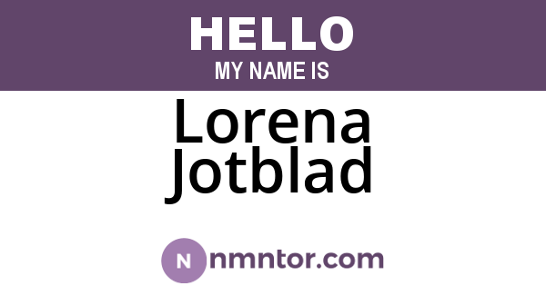 Lorena Jotblad