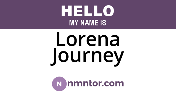 Lorena Journey