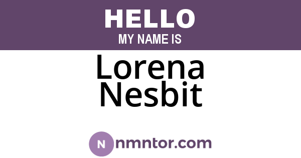 Lorena Nesbit