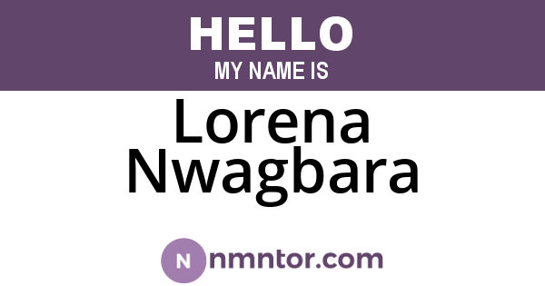 Lorena Nwagbara