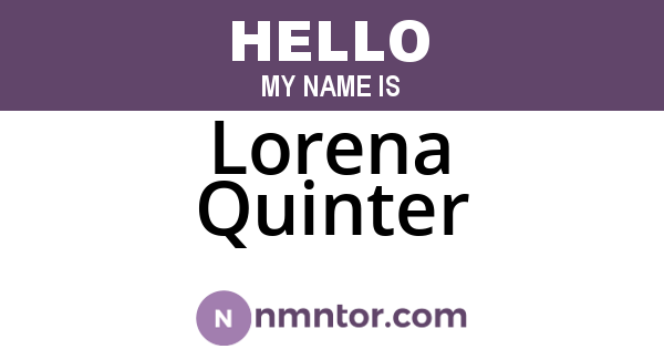 Lorena Quinter
