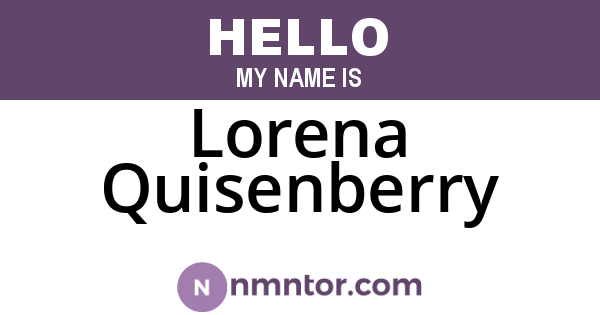 Lorena Quisenberry
