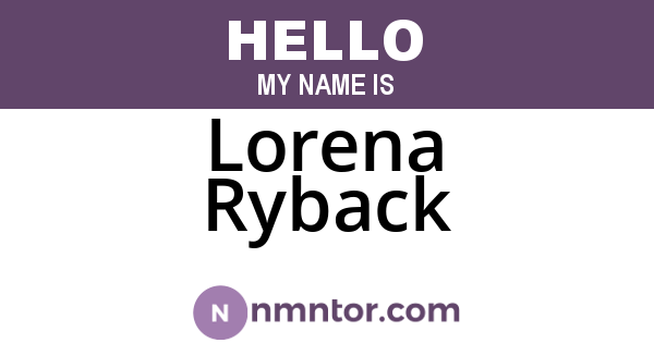 Lorena Ryback
