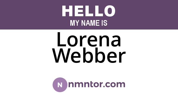 Lorena Webber
