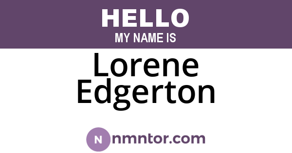 Lorene Edgerton