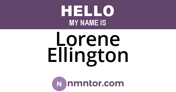 Lorene Ellington