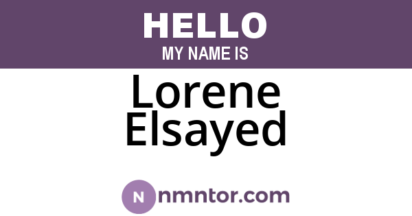 Lorene Elsayed