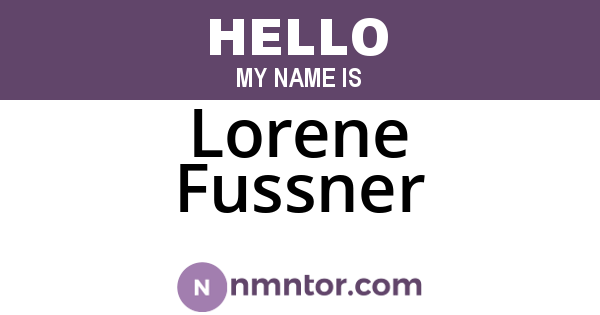 Lorene Fussner
