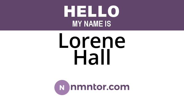 Lorene Hall