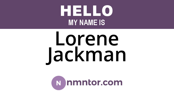 Lorene Jackman
