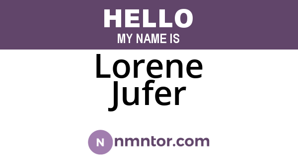 Lorene Jufer