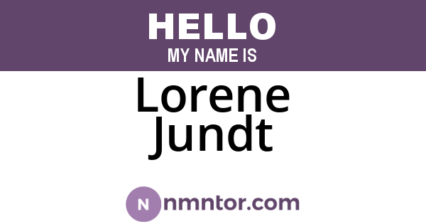 Lorene Jundt