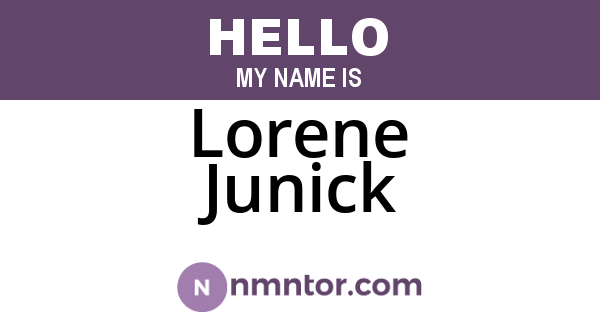 Lorene Junick