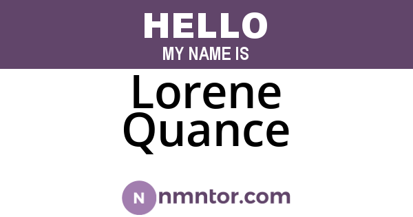 Lorene Quance
