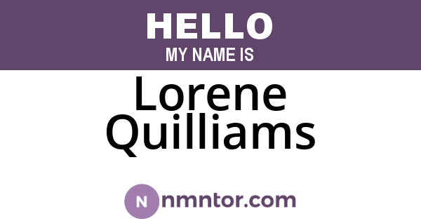 Lorene Quilliams