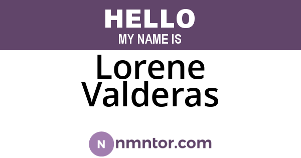 Lorene Valderas