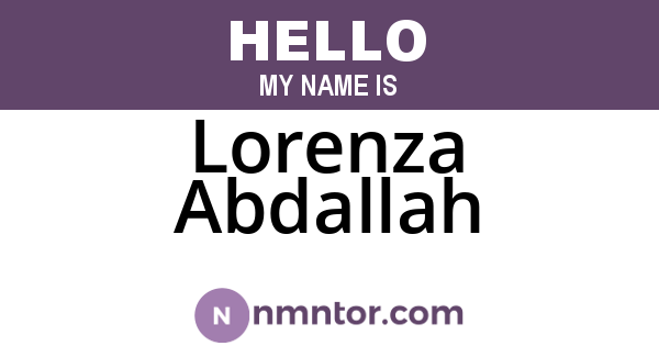 Lorenza Abdallah