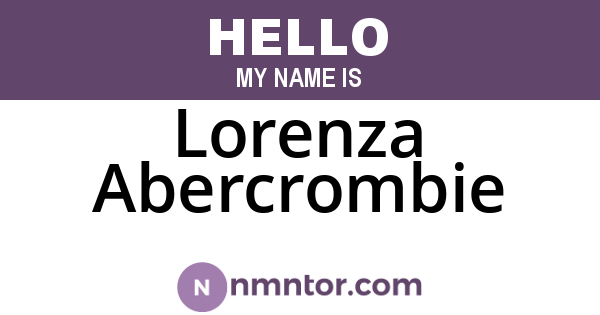 Lorenza Abercrombie