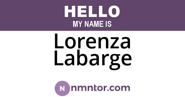 Lorenza Labarge