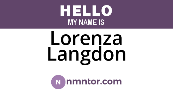 Lorenza Langdon