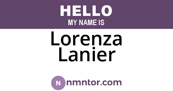 Lorenza Lanier