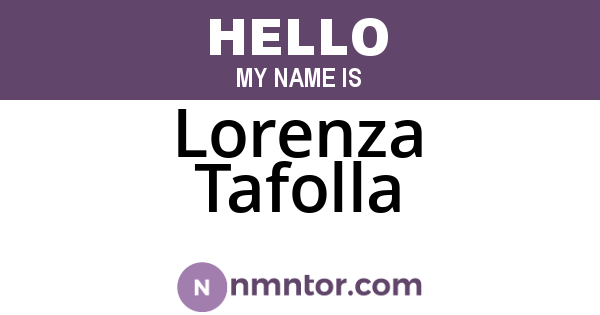 Lorenza Tafolla
