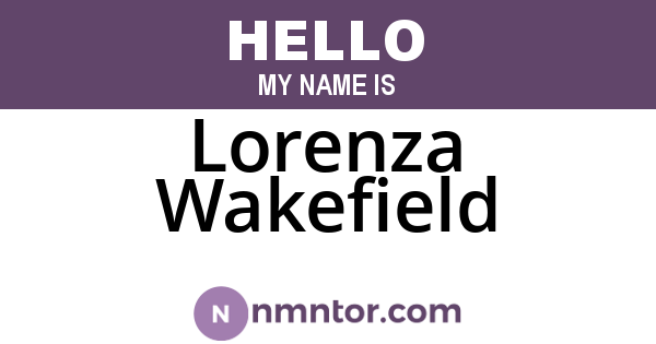 Lorenza Wakefield