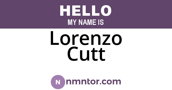 Lorenzo Cutt