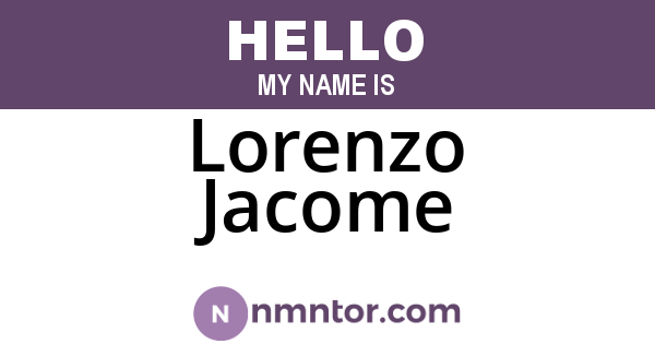 Lorenzo Jacome