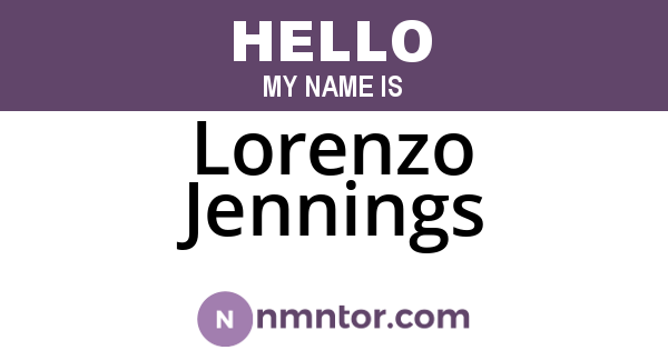 Lorenzo Jennings