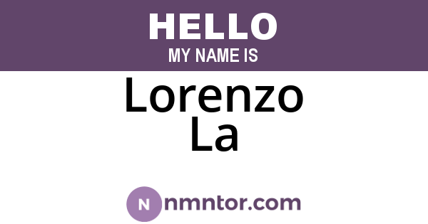 Lorenzo La