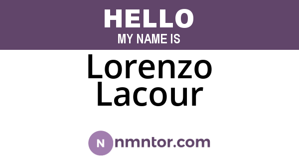 Lorenzo Lacour
