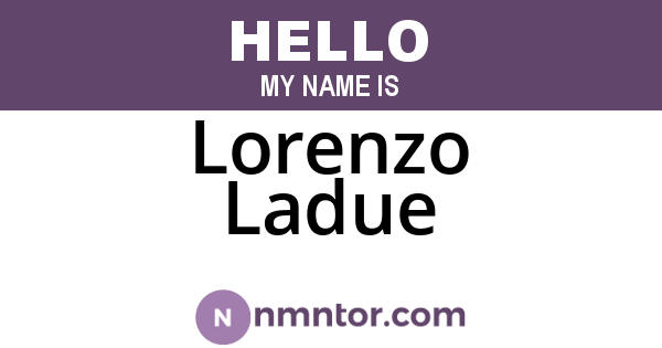 Lorenzo Ladue