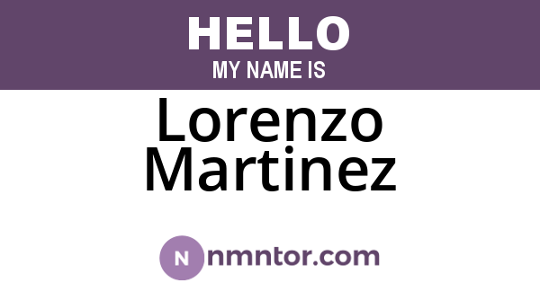 Lorenzo Martinez