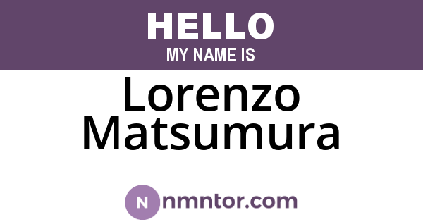 Lorenzo Matsumura