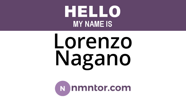 Lorenzo Nagano
