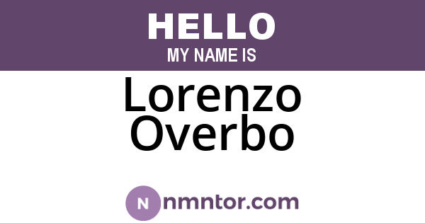 Lorenzo Overbo