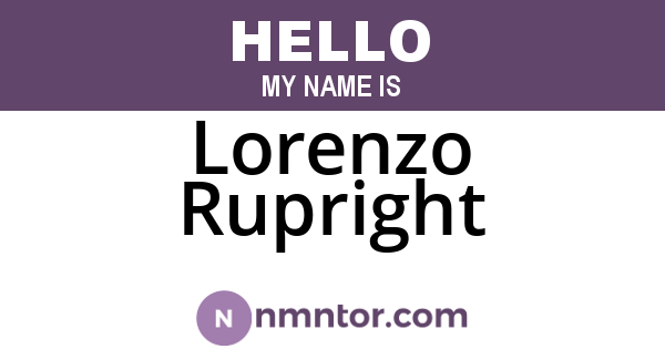 Lorenzo Rupright