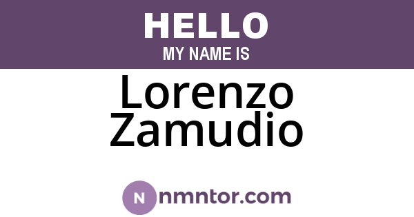 Lorenzo Zamudio