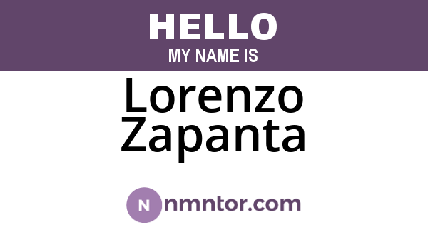 Lorenzo Zapanta
