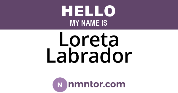 Loreta Labrador