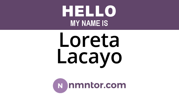 Loreta Lacayo