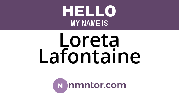 Loreta Lafontaine