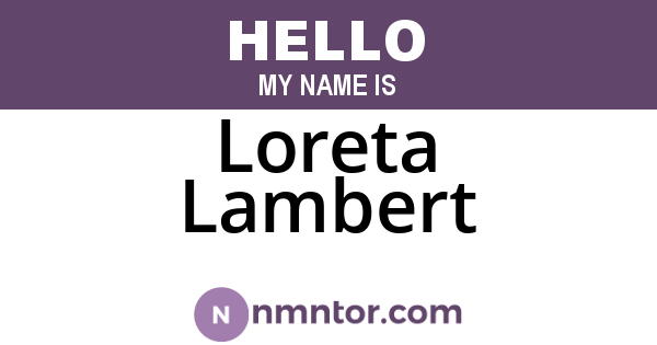 Loreta Lambert