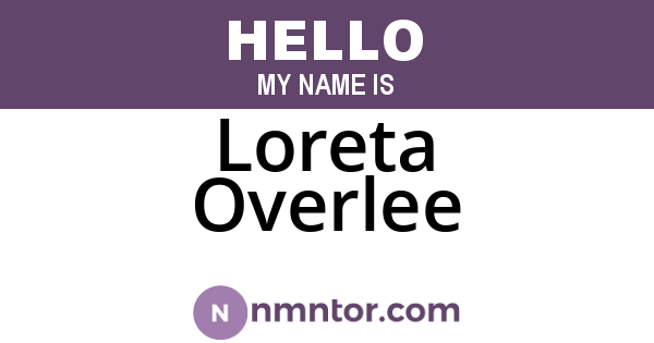 Loreta Overlee