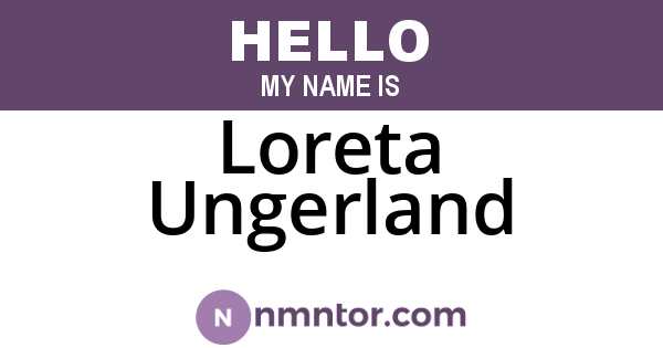 Loreta Ungerland
