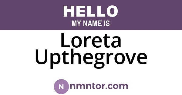 Loreta Upthegrove