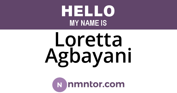Loretta Agbayani