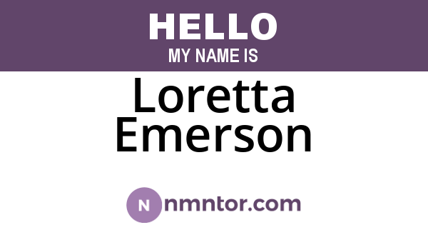 Loretta Emerson