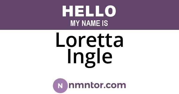 Loretta Ingle